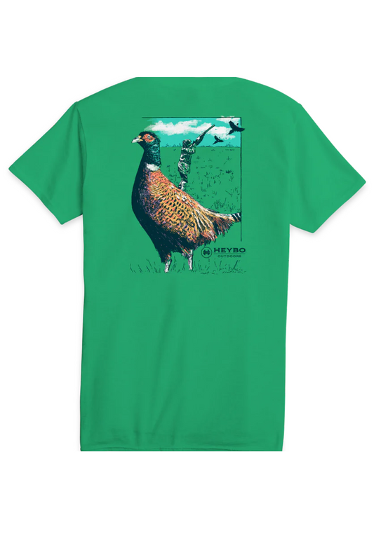 Heybo Pheasant T-Shirt in Clover