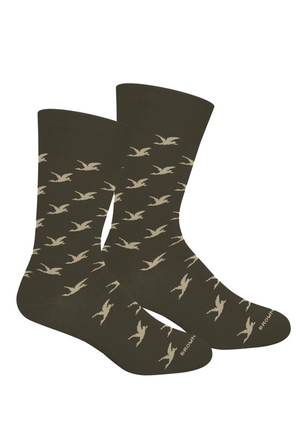 Brown Dog Fun Size Duck Lattice Socks in Sage