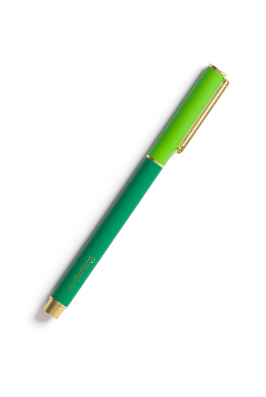 So Darling Snap Cap Colorblock Pen in Green