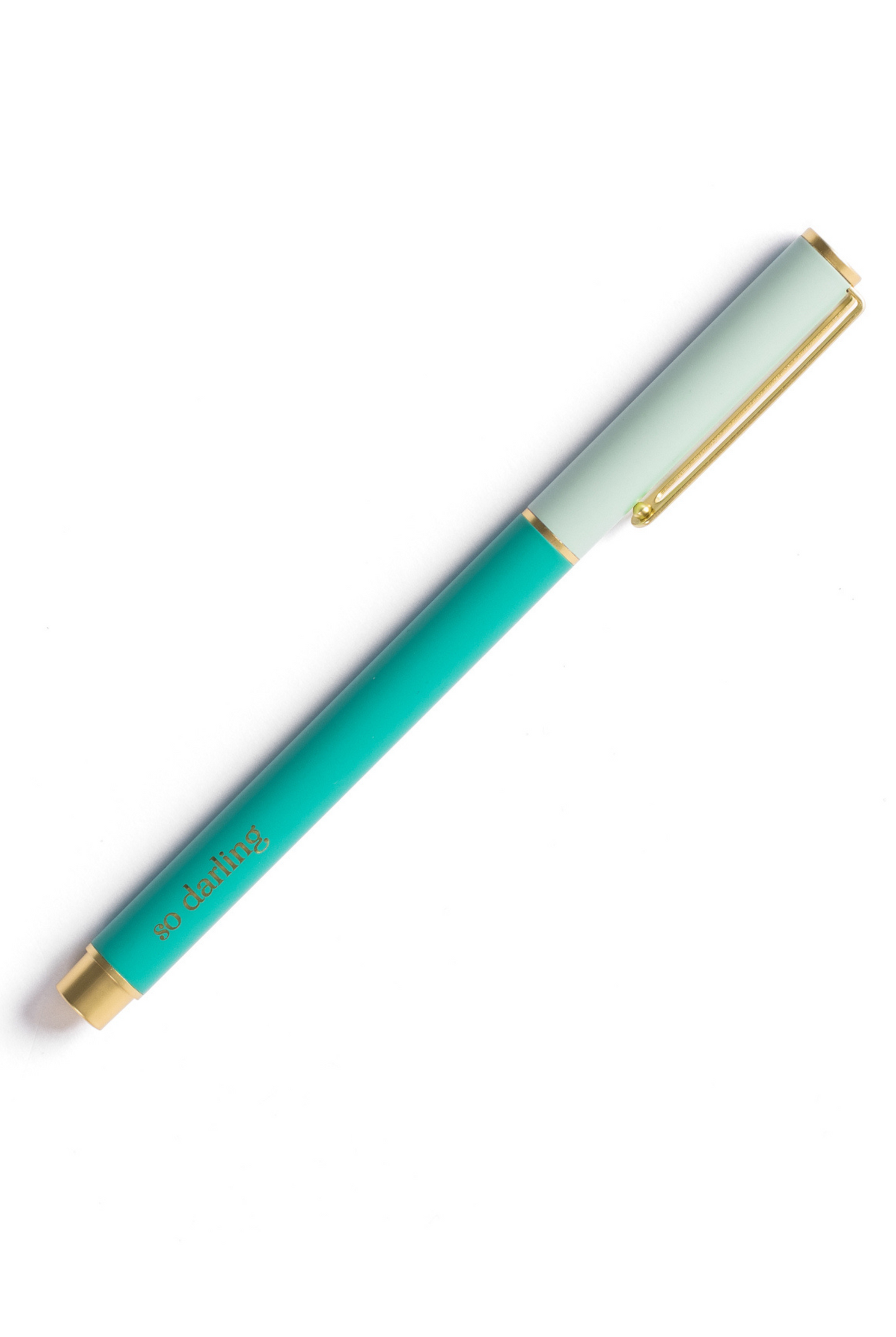 So Darling Snap Cap Colorblock Pen in Teal