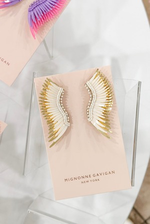 Mignonne Gavigan Midi Madeline Earrings in Ivory & Gold