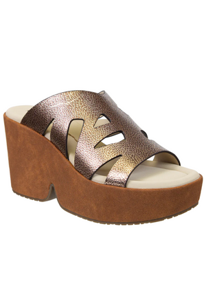 Naked Feet Brio Heeled Sandal in Gold