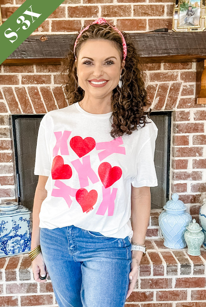 XOXO Glitter Hearts Tee