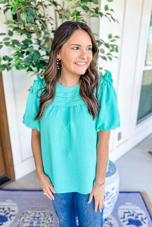 Brighten My Day Solid Top in Mint