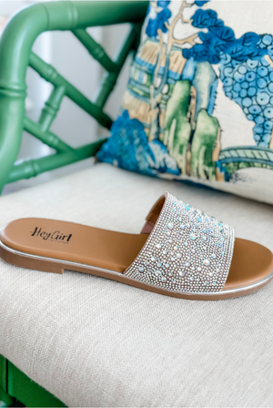 Corkys Pizzazz Sandal in Clear Jewels