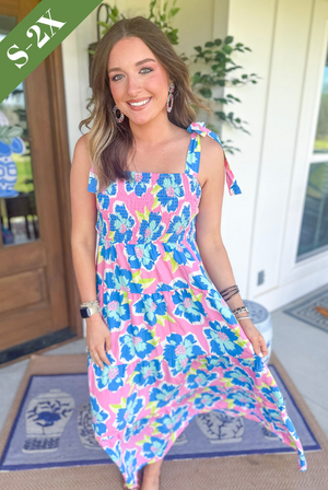 Michelle McDowell Salem Dress in Sea Flower Pink