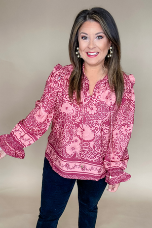 Pretty on Point Ruffle Neck Top