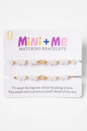 White Pearl Mommy & Me Bracelet Set
