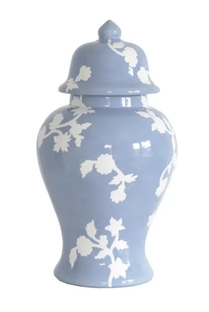 Large Chinoiserie Dreams Ginger Jar in Serenity