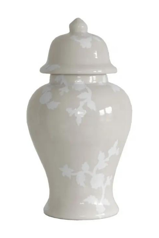 Large Chinoiserie Dreams Ginger Jar in Beige