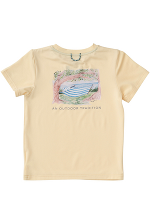 Prodoh Pro Performance Fishing Tee in Duckling with Hammock Art