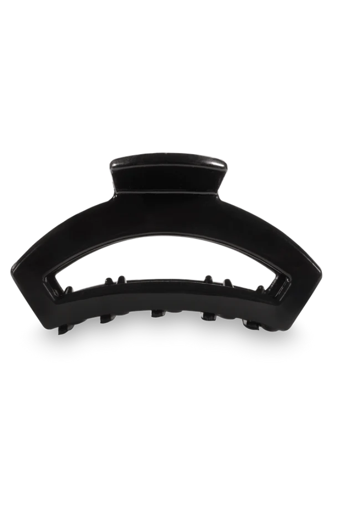 Open Jet Black Tiny Hair Clip