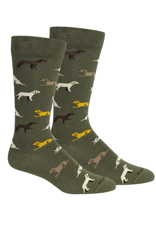 Brown Dog Command Socks in Sage