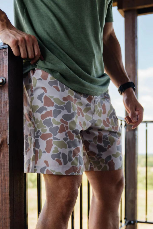 Burlebo Everyday Shorts in Driftwood Camo