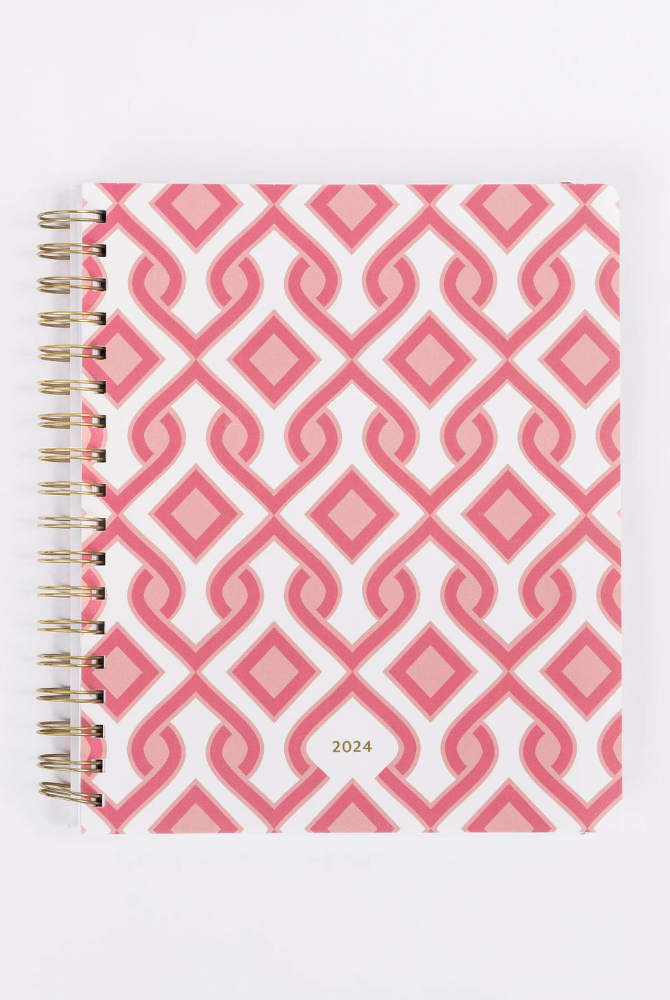 So Darling Spiral Large Weekly Planner in Hold My Hand Pink