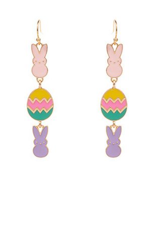 Bunny and Egg Drop Earrings