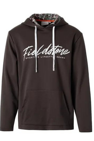 Youth Script Midweight Hoodie in Chocolate