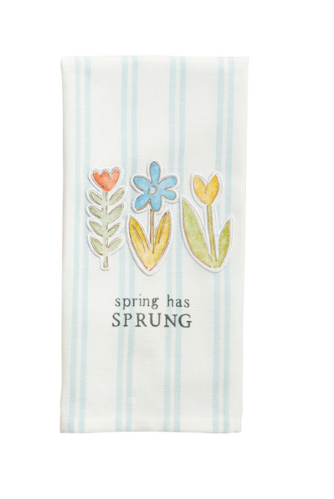 Three Flowers Patch Towel