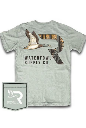 Roost Logo Tee in Bay