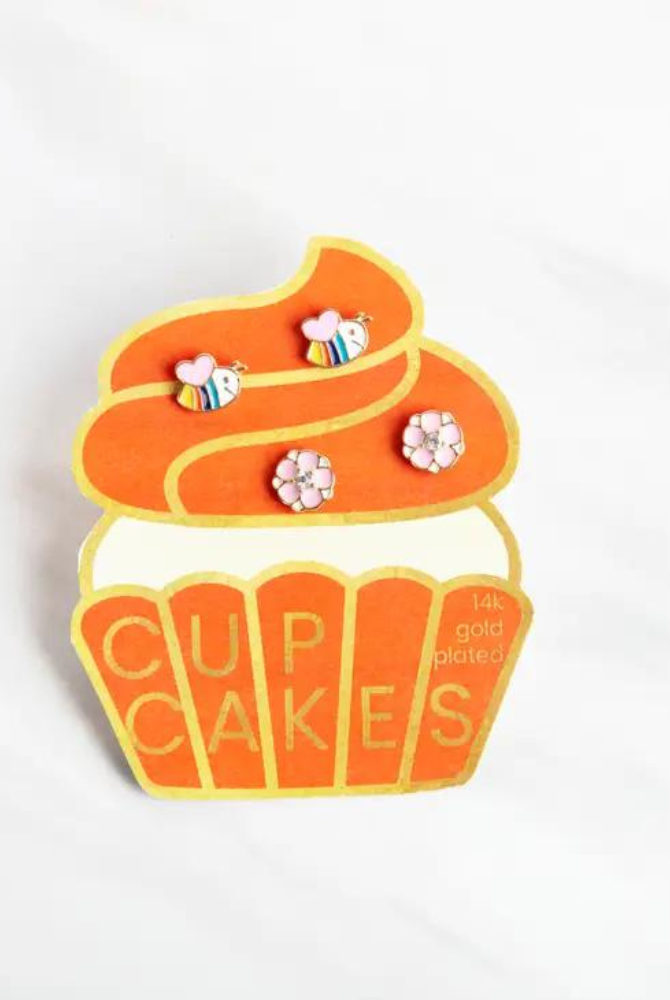 Bee & Flower Kids Stud Earrings