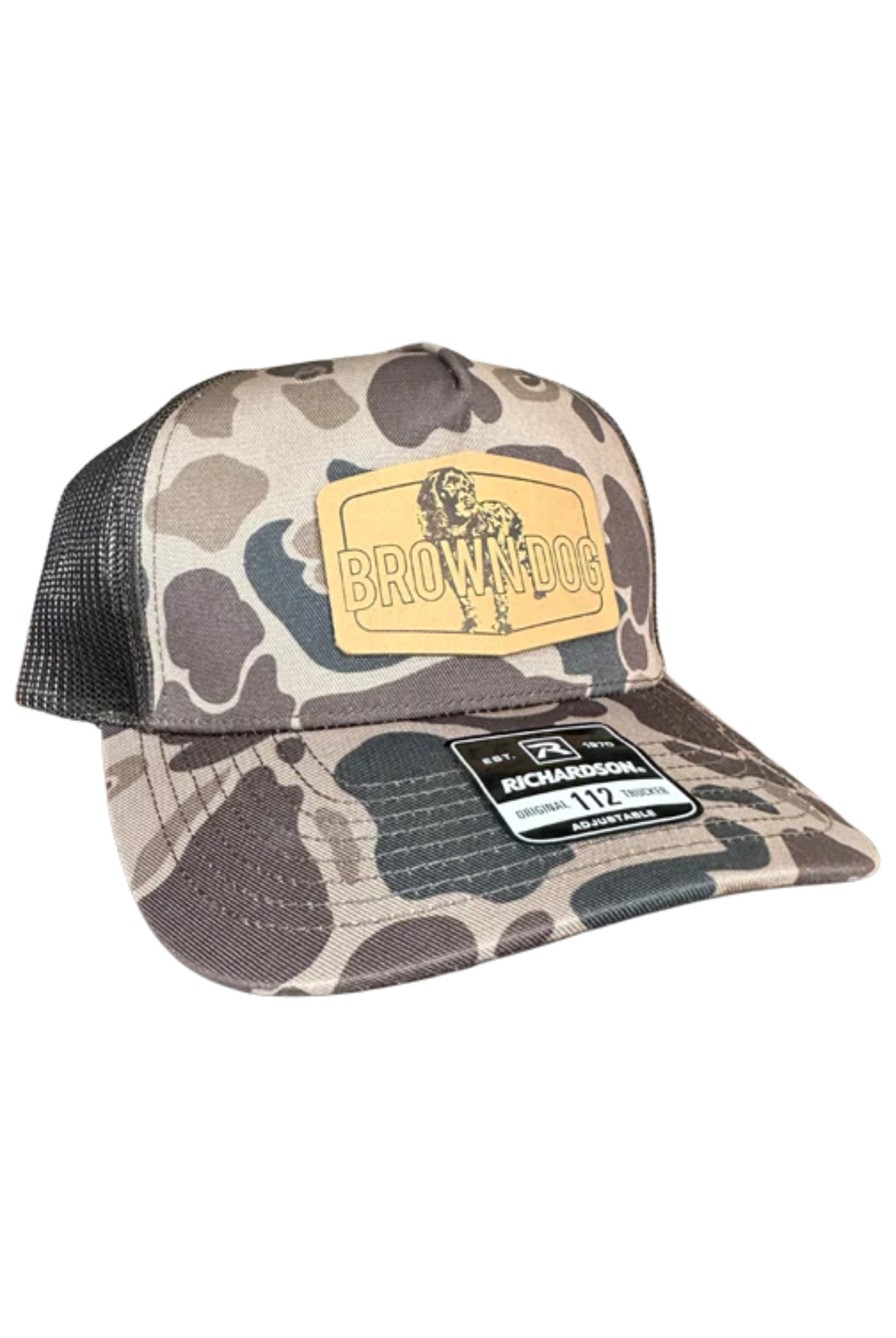 Brown Dog Duck Camo Hat in Bark