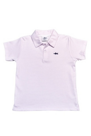 Saltwater Boys Signature Polo in Pink Stripe