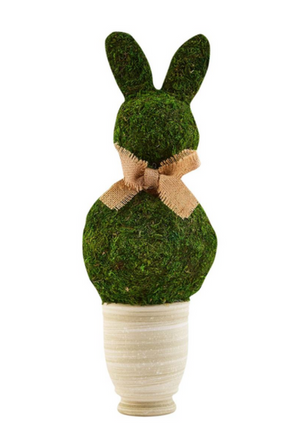 Large Preserved Moss Bunny Pot