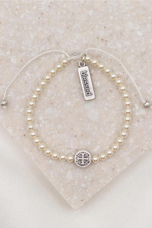 Pearl Birthday Blessing Bracelet