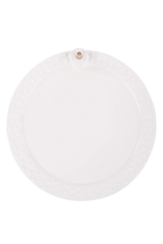 White Round Platter