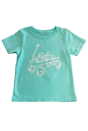 Chalky Mint Easter Wagon Short Sleeve Tee