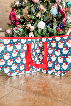 Vintage Santa Open Tote