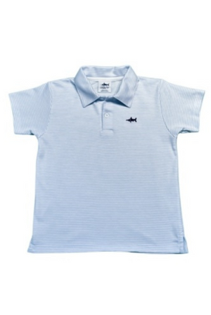 Saltwater Boys Signature Polo in Blue Stripe