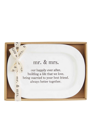 Mr and Mrs Sentiment Plate