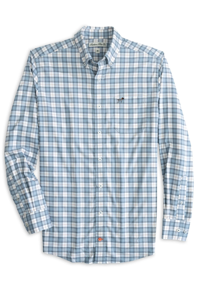 Youth Southern Point Hadley Luxe Button Down in Shellfield Plaid