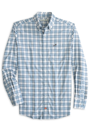 Youth Southern Point Hadley Luxe Button Down in Shellfield Plaid