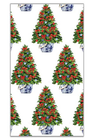 Christmas Trees Paper Guest Towels Luxe Pack of 40