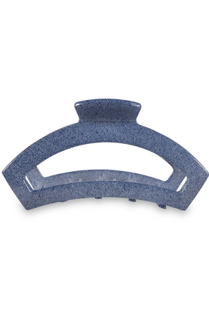 Open Denim Large Hair Clip
