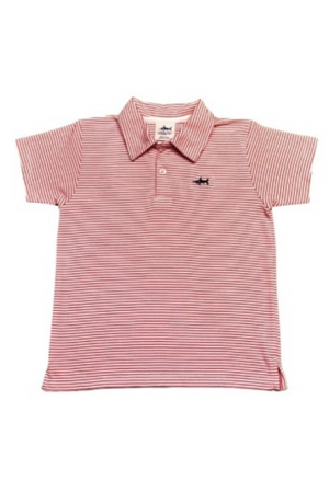 Saltwater Boys Signature Polo in Red Stripe