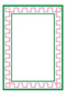 5x7 Pink + Green Greek Key Border Notepad