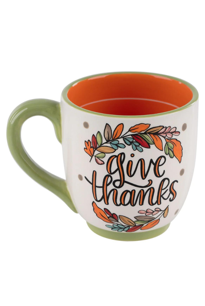 Fall Leaves Give Thanks Mug