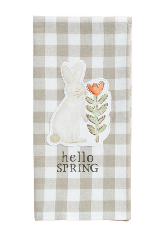 Bunny with Flower Patch Towel