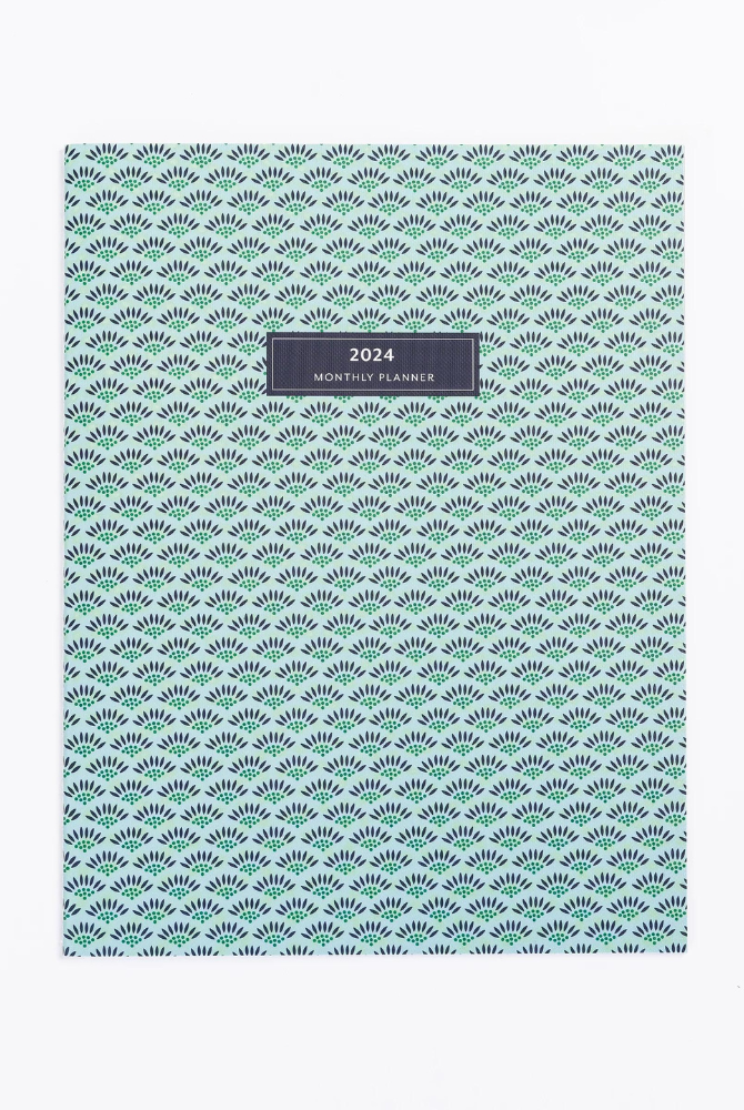 So Darling Large Monthly Planner in Fan Girl Blue Green
