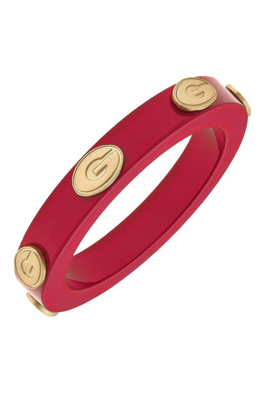 Georgia Bulldogs Resin Logo Bangle in Red