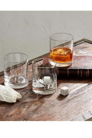 Front Deer Whiskey Glass