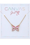 Girl's Zoey Bow Delicate Necklace in Pink