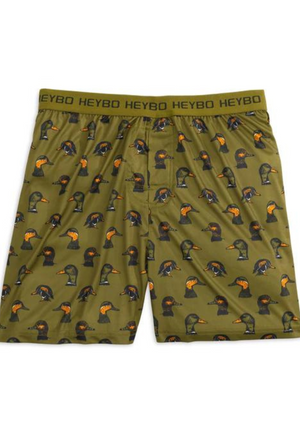 Heybo Performance Boxers in Olive Ducks
