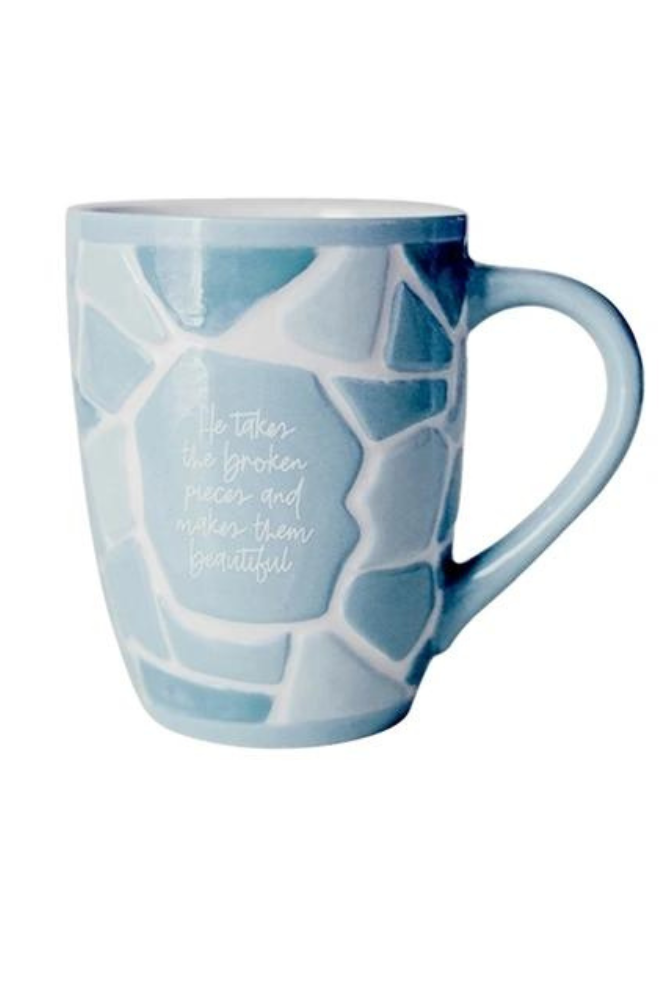 Mary Square Mended Mug in Blue