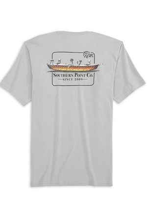 Southern Point Trout Boat Tee in Light Green