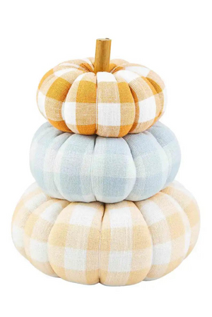 Gingham Stacked Pumpkin