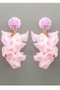 Acrylic Cluster Dangle Earrings in Lavender